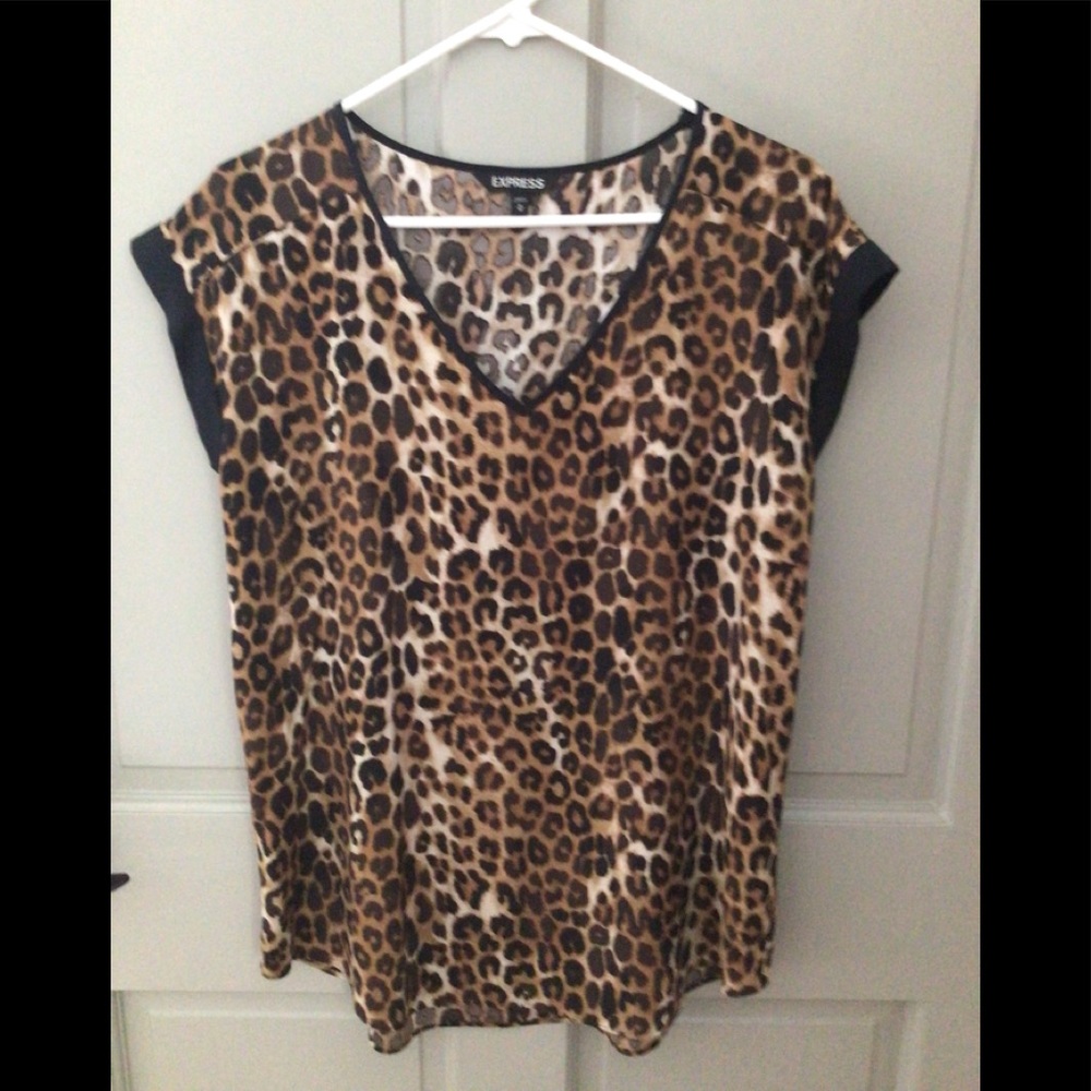 Express sleeveless animal print top